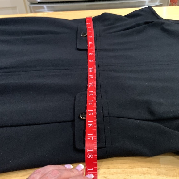Talbots size large petite classic black dress rayon/nylon/spandex fabric. See - Picture 13 of 16